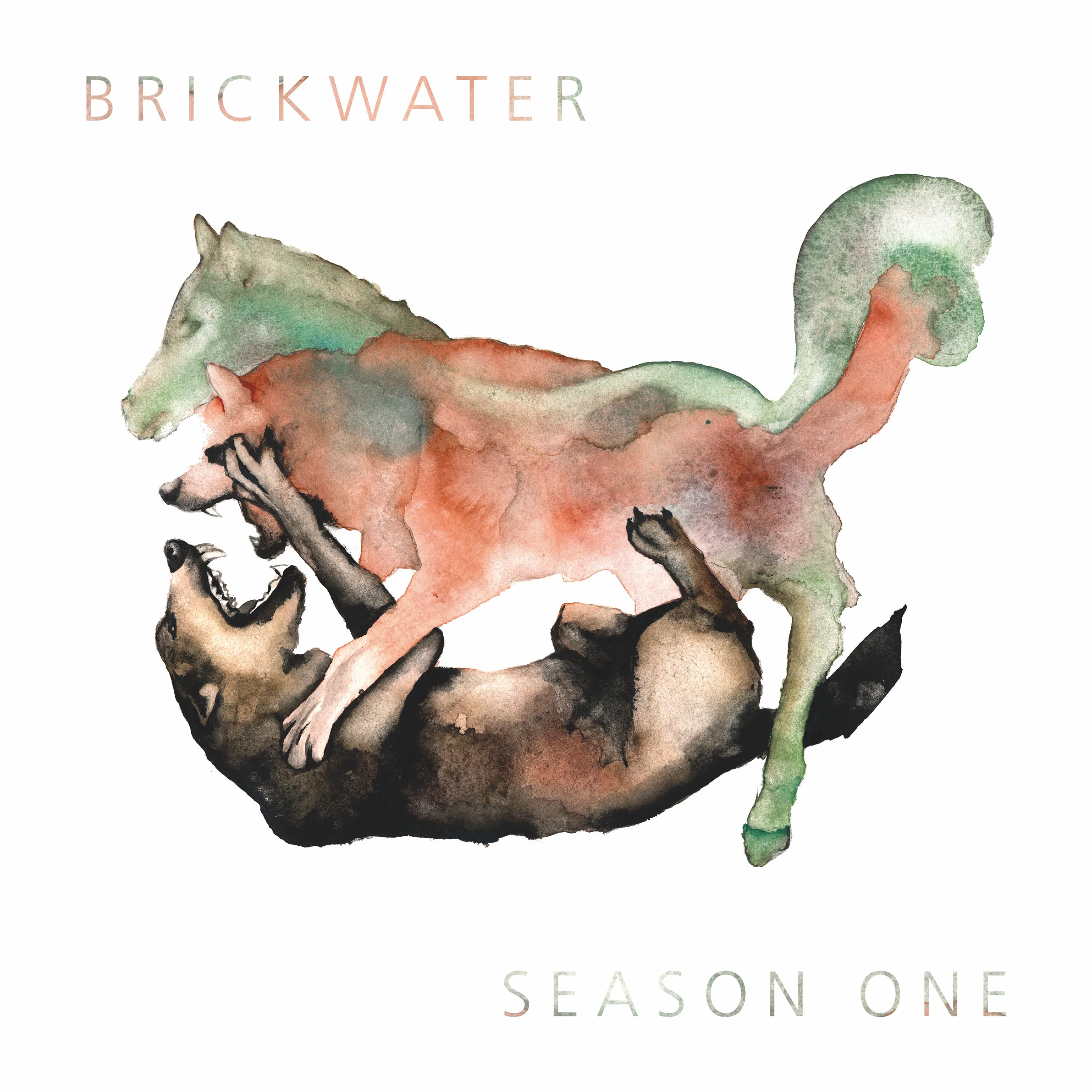 Cover des Albums Season One von Brickwater: zwei Wölfe in Aquarell